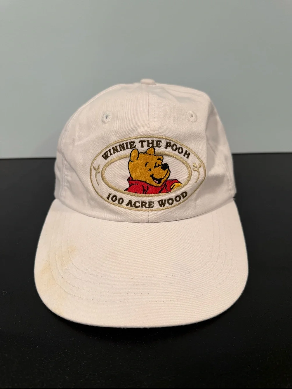 Kids White Winnie the Pooh Baseball Cap - 100 Acre Wood Patch